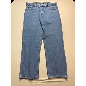 Route 66 Mens Relaxed Fit Straight Leg Jeans Light Wash 100% Cotton 40x32 NWT